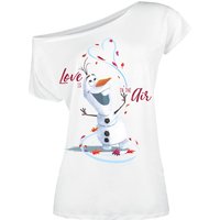 Frozen - Die Eiskönigin Love Is In The Air Damen Loose-Shirt weiss