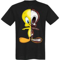 Looney Tunes Tweety Half Portion Herren T-Shirt schwarz