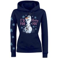 Frozen - Die Eiskönigin Flurry Damen Kapuzensweatshirt dunkelblau