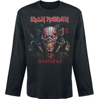 Iron Maiden Langarmshirt - Senjutsu Back Cover - S bis XXL - für Männer - Größe XXL - schwarz  - Lizenziertes Merchandise!