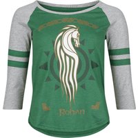 Der Herr der Ringe Langarmshirt - Rohan - S bis XXL - für Damen - Größe XXL - grün/grau  - Lizenzierter Fanartikel