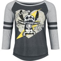 Lilo & Stitch - Disney Langarmshirt - Skeleton Stitch - S bis XXL - für Damen - Größe XXL - multicolor  - Lizenzierter Fanartikel