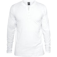 Urban Classics Langarmshirt - Basic Henley - S bis XXL - für Männer - Größe XXL - weiß