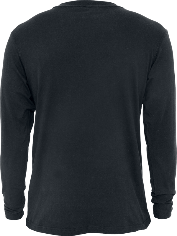 Langarmshirt für Männer  schwarz "Basic Henley" von RED by EMP – Bild 2