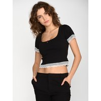 Vive Maria Sweet Cropped Shirt Damen T-Shirt schwarz