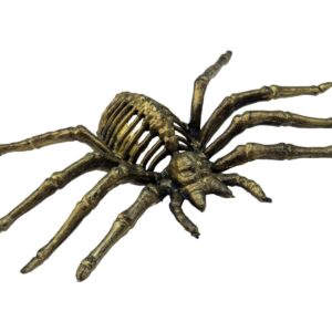 Goldenes Spinnengerippe - 11cm - Halloween Dekoration - Spinne aus Kunststoff