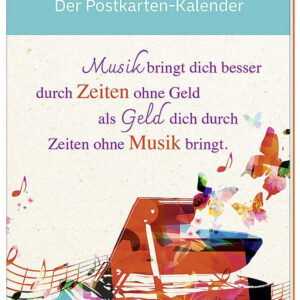 Postkartenkalender (Monatskalender) Kalender Musik ist die Sprache ...