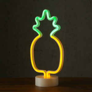 LED Neonlampe ANANAS - Silhouette Dekoleuchte - Batteriebetrieb - H: 32