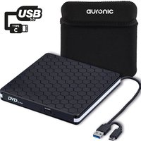 Auronic Externer DVD-Player - Für Laptop und Brenner - USB 3.0 oder USB C - Windows