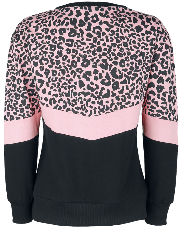 Sweatshirt für Damen  schwarz/pink "Sweatshirt mit Leo Print" von RED by EMP – Bild 2