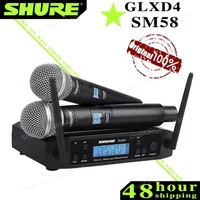 Shure GLXD4 SM58 Wireless 2 Handheld Microphone UHF Dynamic Professional Party Stage Karaoke