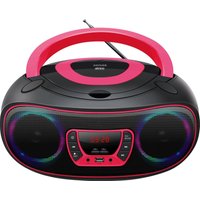 Denver Tragbare Boombox Bluetooth - Lichteffekte - FM Radio - CD Spieler - AUX - TCL212BT - Pink