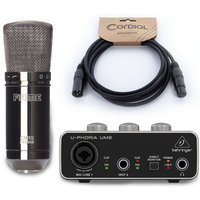 Behringer Digitales Aufnahmegerät (UM2 + Fame Audio CM1S - USB Interface-Set)